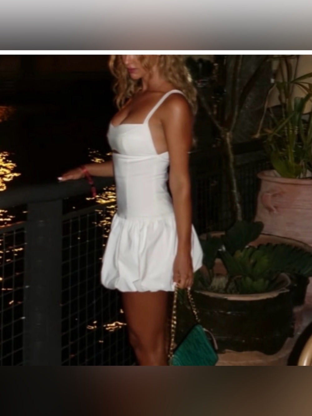 BNWT Zara BALLOON White Strappy Cutout Bubble Hem Mini Dress SZ SMALL - Picture 7 of 14